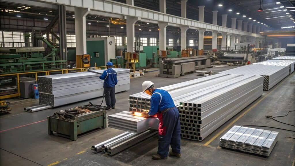 A comparison graphic visually representing the hardness and toughness of 7075 versus 6061 aluminum for machining.